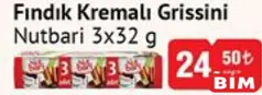 NUTBARİ FINDIK KREMALI GRİSSİNİ 3X32 G fiyat ve kampanya bilgisi